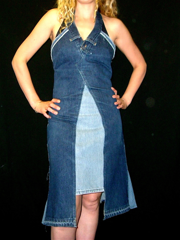 Old Jeans into New Dress