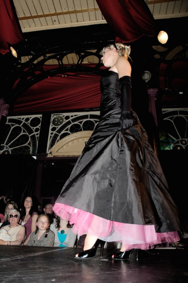 brighton fashion week catwalk show leftover dress