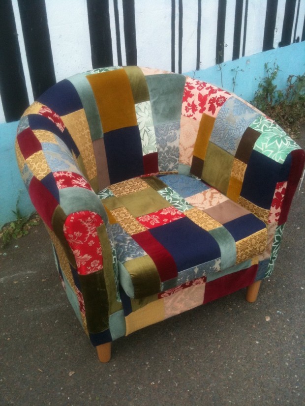 tub chair patchwork eco