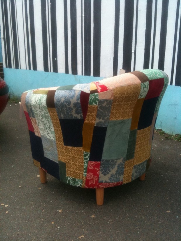tub chair patchwork eco
