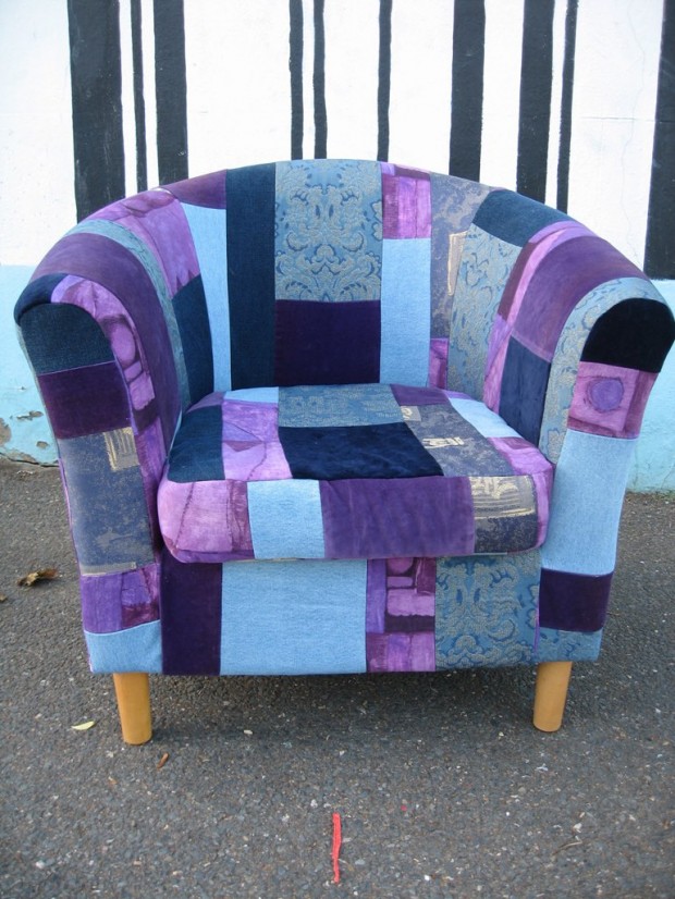 patchwork tub chair upholstery