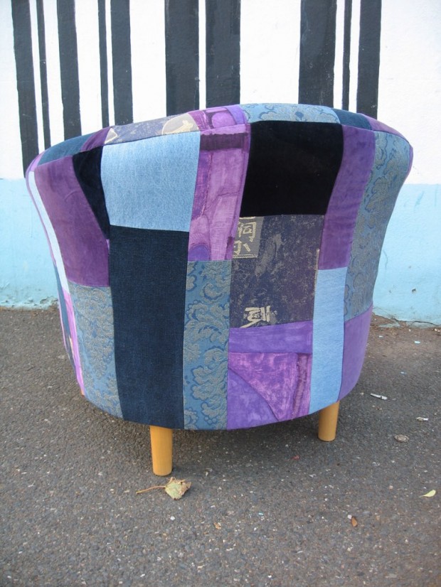 patchwork tub chair upholstery