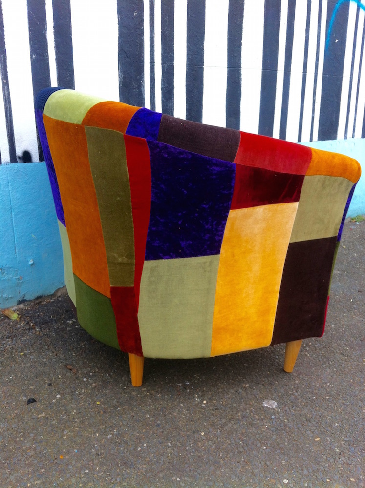 patchwork armchair upholstery service brighton