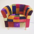 brighton upcycled patchwork upholstery armchair