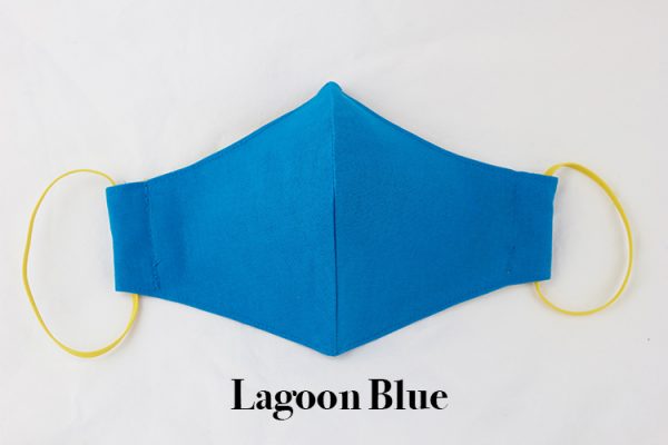 lagoon blue organic cotton eco face mask