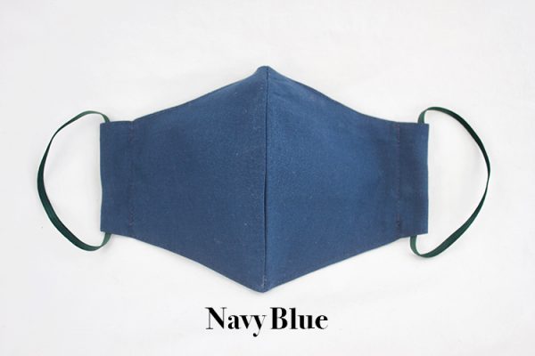 navy blue childrens eco organic face mask