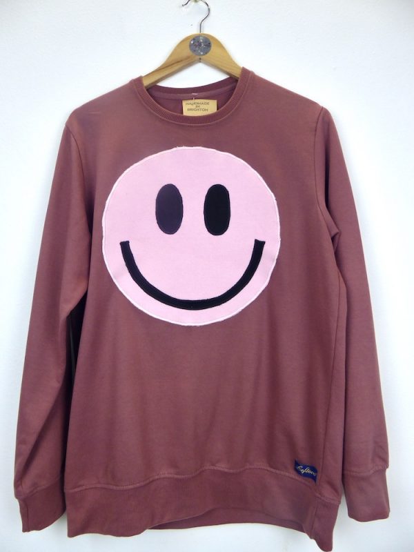 upcycled acid smiley sweatshirt