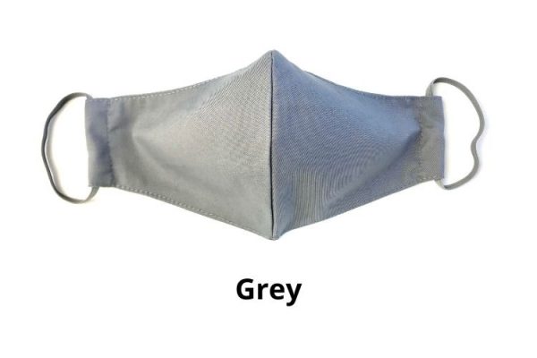 grey organic cotton face mask