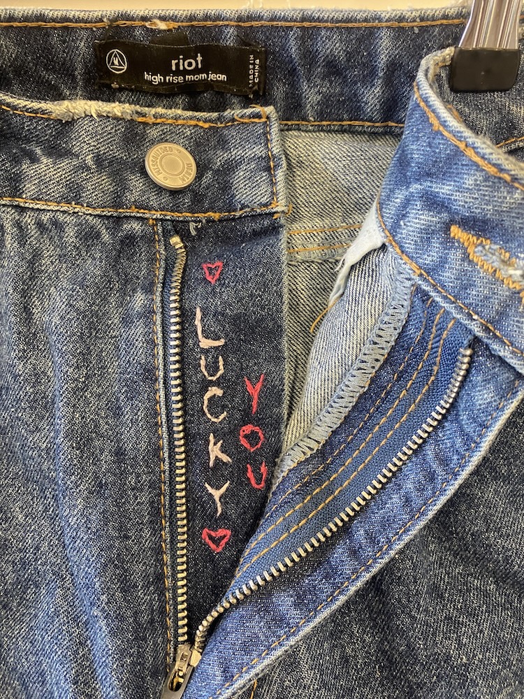 customised jeans
